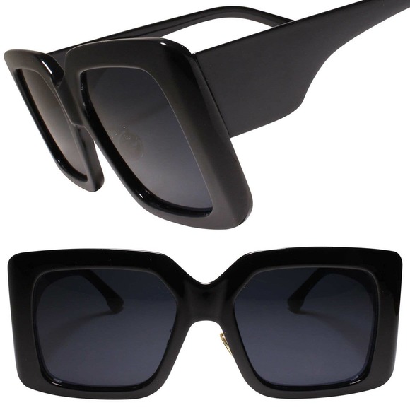 black square designer sunglasses